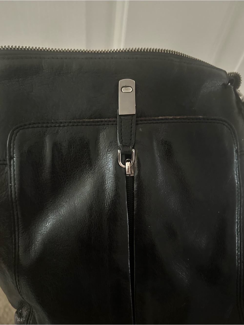 Eclectic Grandpa Unisex Leather Black Crossbody Bag Vintage No Brand 70s 80s